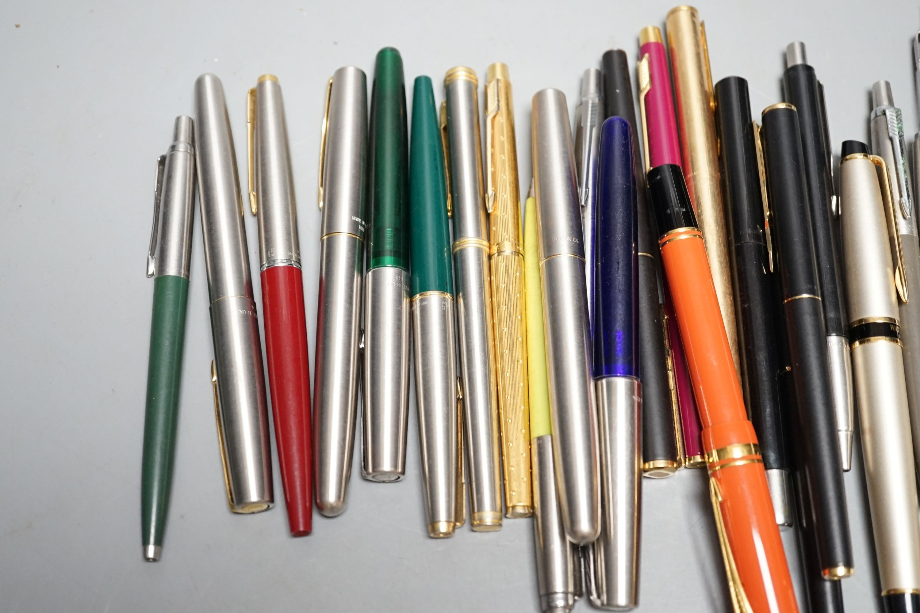 A collection of Parker pens